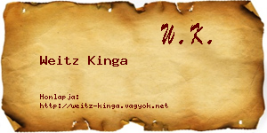 Weitz Kinga névjegykártya